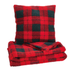 Kit coussin + plaid coussin en promo chez Gifi Kit coussin + plaid coussin dans le catalogue Gifi