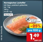 Aktuelle Fisch Angebote bei Netto Marken-Discount in Erlangen Aktuelles Norwegisches Lachsfilet Angebot bei Netto Marken-Discount in Erlangen ab 1,49 €