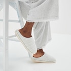 Chaussons mules fourrés gris femme dans le catalogue La Halle