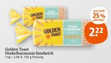 Dinkelharmonie Sandwich Angebote von Golden Toast bei tegut Nürnberg für 2,22 €