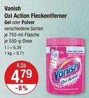 Oxi Action Fleckenentferner von Vanish im aktuellen V-Markt Prospekt für 4,79 €