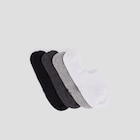 Lot 4 paires de chaussettes invisibles multicolore femme en promo chez La Halle Paris à 3,99 €