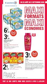 Catalogue E.Leclerc à Blois cette semaine, valable du 25/08/2026 au 05/09/2026 Prospectus E.Leclerc à Blois, "MAXI FORMATS MAXI ÉCONOMIES", 1 page de promos valables du 25/08/2026 au 05/09/2026