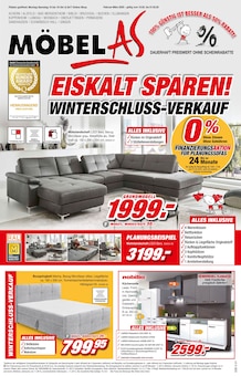 Kühlschrank im Möbel AS Prospekt "EISKALT SPAREN! WINTERSCHLUSS-VERKAUF" mit 16 Seiten (Baden-Baden)