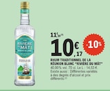 Rhum traditionnel de la réunion blanc - RIVIÈRE DU MÂT - E.Leclerc à Antony Rhum traditionnel de la réunion blanc - RIVIÈRE DU MÂT en promo chez E.Leclerc Antony à 10,17 €