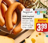 Fleischwurst mit Knoblauch im Angebot bei REWE in Essen Fleischwurst mit Knoblauch Angebote von REWE Regional bei REWE Essen für 3,99 €