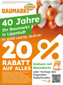 Aktueller Globus-Baumarkt Prospekt (Delbrück, 4 Seiten zum blättern Globus-Baumarkt Prospekt Nach dem Feiertag so richtig sparen! mit 4 Seiten