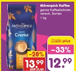 Kaffee ganze Kaffeebohnen Angebote von Mövenpick bei Netto Marken-Discount Coburg für 12,99 €