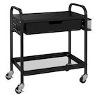 HOMCOM Rollwagen schwarz Edelstahl B/H/L: ca. 32,6x61x58,5 cm für 51,99 € bei POCO im Angebot HOMCOM Rollwagen schwarz Edelstahl B/H/L: ca. 32,6x61x58,5 cm im aktuellen POCO Prospekt