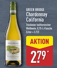 Chardonnay California im ALDI Nord Prospekt Chardonnay California von GREEN BRIDGE im aktuellen ALDI Nord Prospekt für 2,79 €