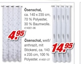 Ösenschal im Angebot bei Möbel AS in Karlsruhe Ösenschal Angebote bei Möbel AS Karlsruhe für 4,95 €