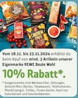 10% Rabatt bei REWE im Prospekt "" für 