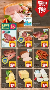 Fleischkäse Angebot im REWE Prospekt, gültig von 01.06.2026 bis 06.06.2026 Fleischkäse Angebot im aktuellen REWE Prospekt auf Seite 7
