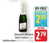 Brillant Sekt trocken Angebote von Söhnlein bei E center Homburg für 2,59 €