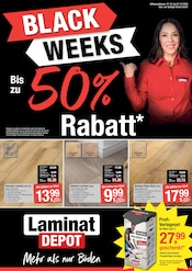 Aktueller LaminatDEPOT Prospekt mit Parkett, "Black Week - Bis 50% Rabatt", Seite 1