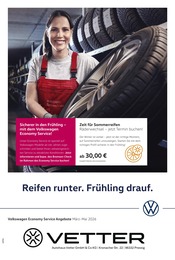 Volkswagen Werkstatt & Auto Prospekt der aktuellen Woche mit 1 Seite, gültig von 01.03.2026 bis 31.05.2026, in Steinbach und Umgebung Aktueller Volkswagen Werkstatt & Auto Prospekt in Steinbach und Umgebung, "Der Frühling startet mit Power" mit 1 Seite, 01.03.2026 - 31.05.2026