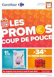 Catalogue Carrefour à Lux, avec 8 pages Prospectus Carrefour à Lux, "Les promos coup de pouce", 8 pages, 05/08/2022 - 15/08/2022