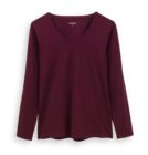 Tee-shirt à manches longues col V femme dans le catalogue Zeeman