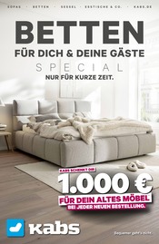 Aktueller Kabs Möbel & Einrichtung Prospekt in Agathenburg und Umgebung, "Betten für dich und deine Gäste" mit 14 Seiten, 06.02.2026 - 12.02.2026