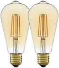 Lot de 2 ampoules led à filament EDISON - Lexman en promo chez Weldom Chatou à 8,90 €