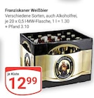 Weißbier Angebote von Franziskaner bei GLOBUS Speyer für 12,99 €