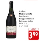 E center Heuchlingen - Lambrusco Reggiano Rosso Frizzante dolce Angebot im Prospekt Lambrusco Reggiano Rosso Frizzante dolce bei E center im Heuchlingen Prospekt für 3,99 €
