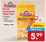 Einmalhandschuhe, 100er Pack im Angebot bei Netto Marken-Discount in Weiden Einmalhandschuhe, 100er Pack Angebote von Spontex bei Netto Marken-Discount Weiden für 5,99 €