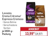 Crema E Aroma/ Espresso Cremoso bei METRO im Röhrsdorf Prospekt für 14,97 €