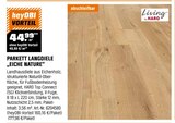 PARKETT LANGDIELE "EICHE NATURE" Angebote von Living by HARO bei OBI Konstanz für 49,99 €