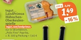 tegut Mainhausen - LandPrimus Hähnchen-Oberkeulenspieße Angebot im Prospekt LandPrimus Hähnchen-Oberkeulenspieße bei tegut im Mainhausen Prospekt für 1,49 €
