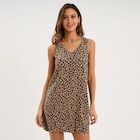 Promo Robe droite courte lin majoritaire beige clair femme à 19,99 € dans le catalogue La Halle à Gannat