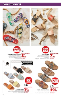Promo Mules Femme dans le catalogue Super U du moment à la page 42