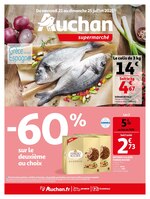 Catalogue Auchan à Paris, avec 8 pages Prospectus Auchan à Paris, "-60% sur le deuxième au choix", 8 pages, 21/07/2021 - 25/07/2021