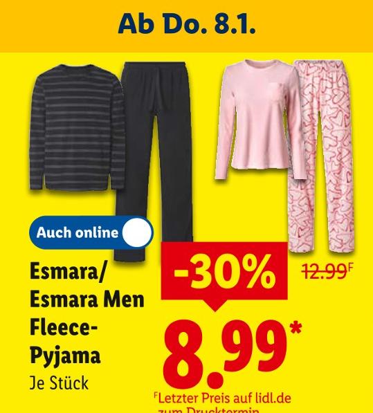 Men Fleece-Pyjama