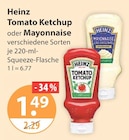 Tomato Ketchup im V-Markt Prospekt Tomato Ketchup von Heinz im aktuellen V-Markt Prospekt für 1,49 €