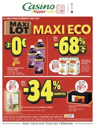 Catalogue Supermarchés de Géant Casino à Chartainvilliers Prospectus Géant Casino à Chartainvilliers, "MAXI LOT MAXI ECO", 35 pages, 20/03/2023 - 02/04/2023