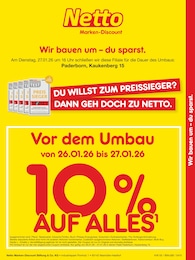 Netto Marken-Discount Prospekt für Paderborn: "Vor dem Umbau 10% AUF ALLES", 2 Seiten, 26.01.2026 - 27.01.2026
