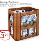 GLOBUS - Mineralwasser Angebot im Prospekt Mineralwasser bei GLOBUS im Prospekt "" für 3,79 €