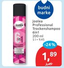 Professional Trockenshampoo 6in1 von joolea für 1,89 € bei budni im Angebot Professional Trockenshampoo 6in1 von joolea im aktuellen budni Prospekt