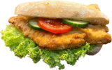 E center Baden-Baden - Knuspriges Hähnchenschnitzel im rustikalen Krusti-Brötchen Angebot im Prospekt Knuspriges Hähnchenschnitzel im rustikalen Krusti-Brötchen bei E center im Baden-Baden Prospekt für 4,50 €