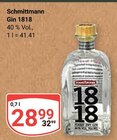Gin 1818 Angebote von Schmittmann bei GLOBUS Nettetal für 28,99 €