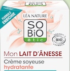 Crème soyeuse bio hydratante au lait d'ânesse - SOBIO ETIC - Intermarché à Aulnay-sous-Bois Crème soyeuse bio hydratante au lait d'ânesse - SOBIO ETIC en promo chez Intermarché Aulnay-sous-Bois à 4,98 €