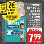 baby-dry oder premium protection Windeln oder Pants im Angebot bei EDEKA in Mülheim baby-dry oder premium protection Windeln oder Pants Angebote von Pampers bei EDEKA Mülheim für 7,99 €