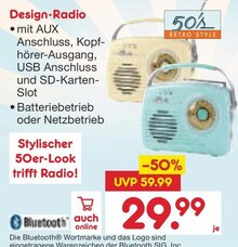 Design-Radio bei Netto Marken-Discount in Albstadt Design-Radio im Angebot bei Netto Marken-Discount Albstadt für 29,99 €