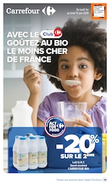 Prospectus Carrefour, "AVEC LE Club GOÛTEZ AU BIO LE MOINS CHER DE FRANCE" à Olliergues et alentours, 22 pages, 01/06/2026 - 15/06/2026 Catalogue Carrefour "AVEC LE Club GOÛTEZ AU BIO LE MOINS CHER DE FRANCE" à Olliergues et alentours, 22 pages, 01/06/2026 - 15/06/2026