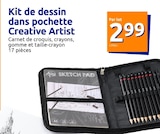 Kit de dessin dans pochette - CREATIVE ARTIST en promo chez Action Cannes à 2,99 €