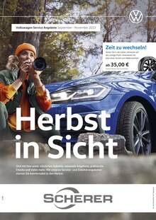 Aktueller Volkswagen Prospekt "Herbst in Sicht" Seite 1 von 1 Seite für Ludwigshafen