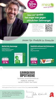Aktueller mea - meine apotheke Prospekt "Unsere November-Angebote" Seite 1 von 4 Seiten für Kiel