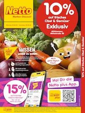 Netto Marken-Discount Discounter Prospekt der aktuellen Woche mit 2 Seiten, gültig von 04.08.2025 bis 09.08.2025, in Mühlhausen und Umgebung Aktueller Netto Marken-Discount Discounter Prospekt in Mühlhausen und Umgebung, "10% auf frisches Obst & Gemüse" mit 2 Seiten, 04.08.2025 - 09.08.2025