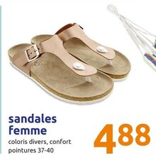 Sandales femme - Action à Nancy Sandales femme en promo chez Action Nancy à 4,88 €